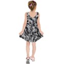 Grey and Black Camouflage Pattern Kids  Sleeveless Dress View2