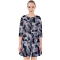 Grey and Black Camouflage Pattern Smock Dress View1