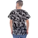 Grey and Black Camouflage Pattern Men s V-Neck Scrub Top View2