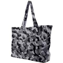 Grey And Black Camouflage Pattern Simple Shoulder Bag by SpinnyChairDesigns