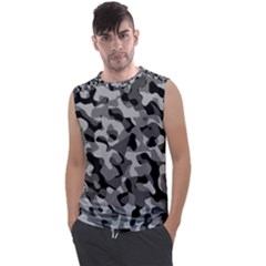 Grey And Black Camouflage Pattern Men s Regular Tank Top