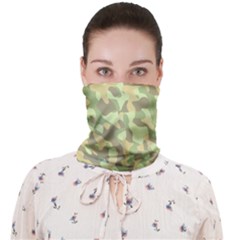 Light Green Brown Yellow Camouflage Pattern Face Covering Bandana (adult)