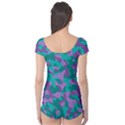 Purple and Teal Camouflage Pattern Boyleg Leotard  View2