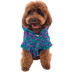 Purple And Teal Camouflage Pattern Dog Coat