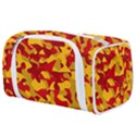 Red and Yellow Camouflage Pattern Toiletries Pouch View1