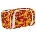 Red and Yellow Camouflage Pattern Toiletries Pouch View2