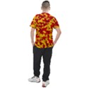 Red and Yellow Camouflage Pattern Men s Sport Top View2