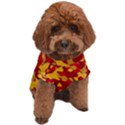 Red and Yellow Camouflage Pattern Dog T-Shirt View1