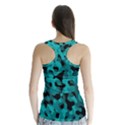 Black and Teal Camouflage Pattern Racer Back Sports Top View2