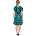 Black and Teal Camouflage Pattern Adorable in Chiffon Dress View2