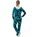 Black and Teal Camouflage Pattern Women s Tracksuit View2