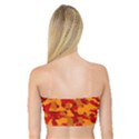 Red and Orange Camouflage Pattern Bandeau Top View2