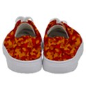 Red and Orange Camouflage Pattern Kids  Low Top Canvas Sneakers View4