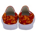 Red and Orange Camouflage Pattern Kids  Canvas Slip Ons View4