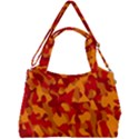 Red and Orange Camouflage Pattern Double Compartment Shoulder Bag View2