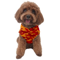 Red And Orange Camouflage Pattern Dog Sweater by SpinnyChairDesigns