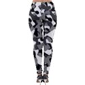 Black and White Camouflage Pattern Lightweight Velour Leggings View2