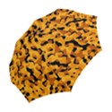 Orange and Black Camouflage Pattern Folding Umbrellas View2