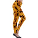 Orange and Black Camouflage Pattern Lightweight Velour Leggings View4