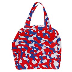 Red White Blue Camouflage Pattern Boxy Hand Bag by SpinnyChairDesigns