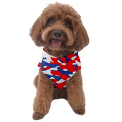 Red White Blue Camouflage Pattern Dog Sweater by SpinnyChairDesigns