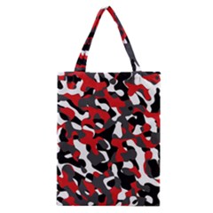 Black Red White Camouflage Pattern Classic Tote Bag