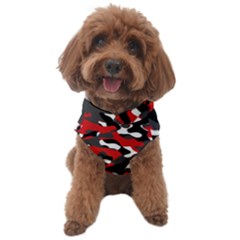 Black Red White Camouflage Pattern Dog Sweater by SpinnyChairDesigns