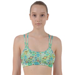 Bright Mosaic Line Them Up Sports Bra by ibelieveimages