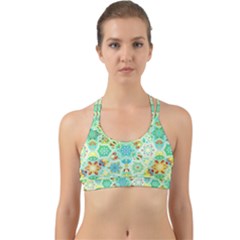 Bright Mosaic Back Web Sports Bra by ibelieveimages