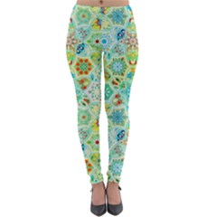 Bright Mosaic Lightweight Velour Leggings by ibelieveimages