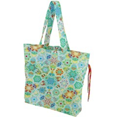 Bright Mosaic Drawstring Tote Bag by ibelieveimages