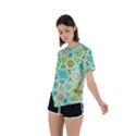 Bright Mosaic Asymmetrical Short Sleeve Sports Tee View2