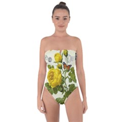 Yellow Roses Tie Back One Piece Swimsuit by ibelieveimages