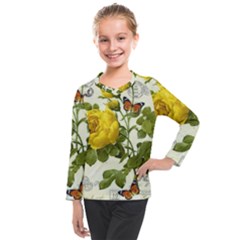 Yellow Roses Kids  Long Mesh Tee