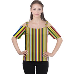 Bright Serape Cutout Shoulder Tee