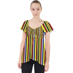 Bright Serape Lace Front Dolly Top