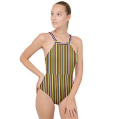 Bright Serape High Neck One Piece Swimsuit by ibelieveimages