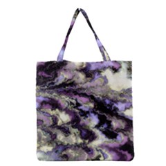 Purple Yellow Marble Grocery Tote Bag by ibelieveimages