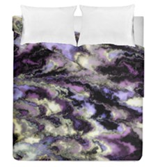 Purple Yellow Marble Duvet Cover Double Side (queen Size)