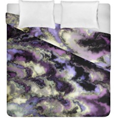 Purple Yellow Marble Duvet Cover Double Side (king Size) by ibelieveimages