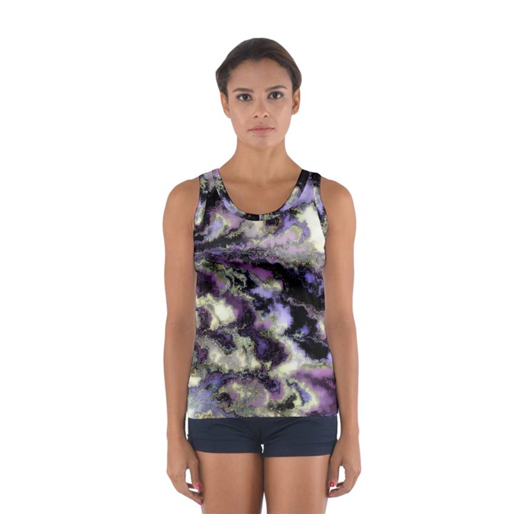 Purple Yellow Marble Sport Tank Top 