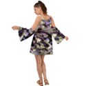 Purple Yellow Marble Kimono Sleeves Boho Dress View2