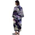 Purple Yellow Marble Maxi Satin Kimono View2