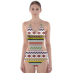 Bright Tribal Cut-out One Piece Swimsuit by ibelieveimages