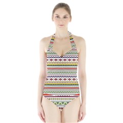 Bright Tribal Halter Swimsuit by ibelieveimages