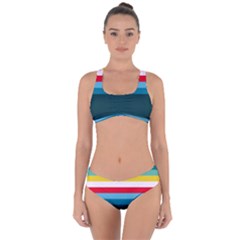 Sea Water Criss Cross Bikini Set by tmsartbazaar