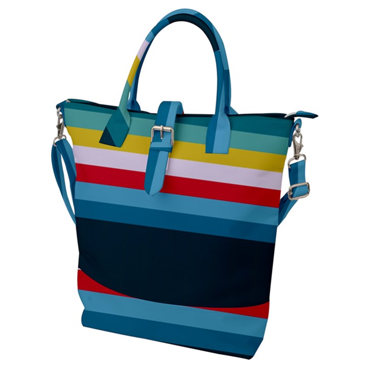 Sea Water Buckle Top Tote Bag