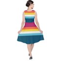 70s Vintage Stripes V-Neck Midi Sleeveless Dress  View2