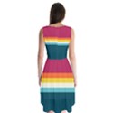 70s Vintage Stripes Sleeveless Chiffon Dress   View2