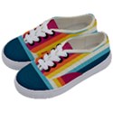 70s Vintage Stripes Kids  Classic Low Top Sneakers View2